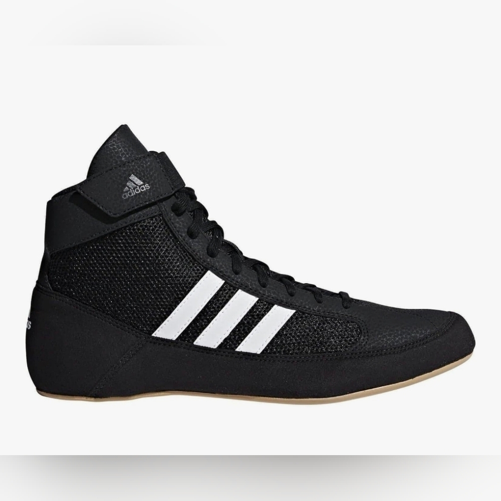 🔥NEW Adidas HVC 2 Wrestling Combat Boot Shoes MMA Black/White AQ3325 Men's 15